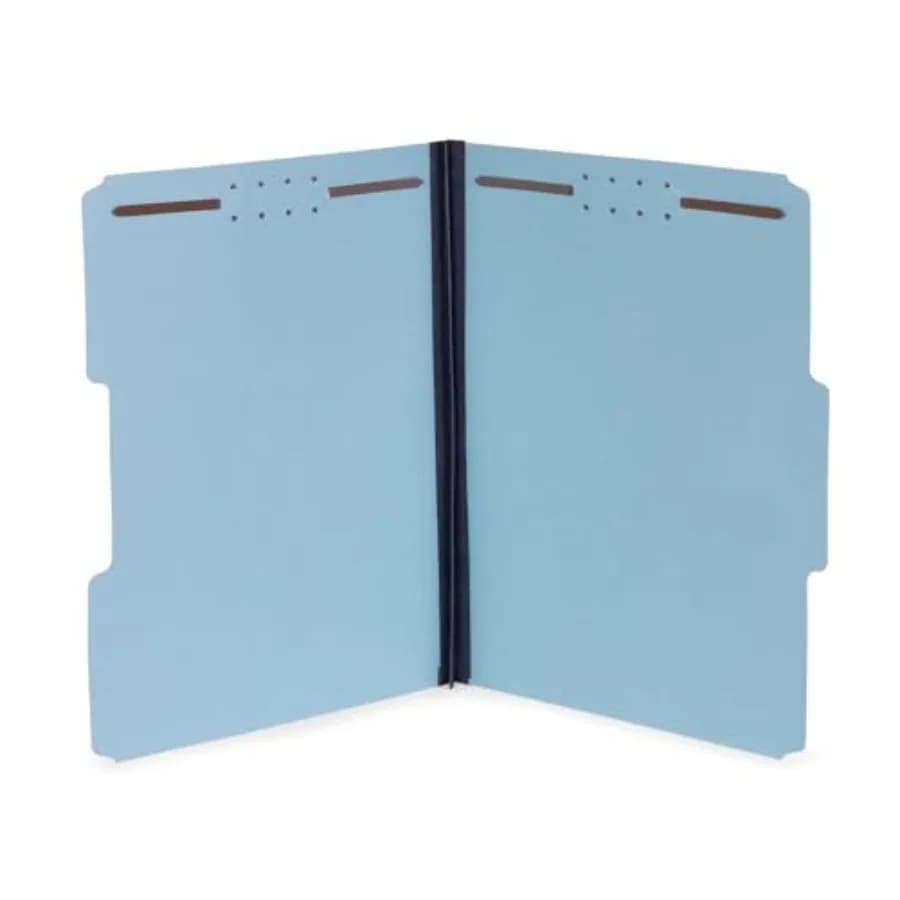 Cartelle Portadocumenti Blue Summit in Pressboard, Espandibili 1 Pollice, Formato Letter, Azzurro, Confezione da 25