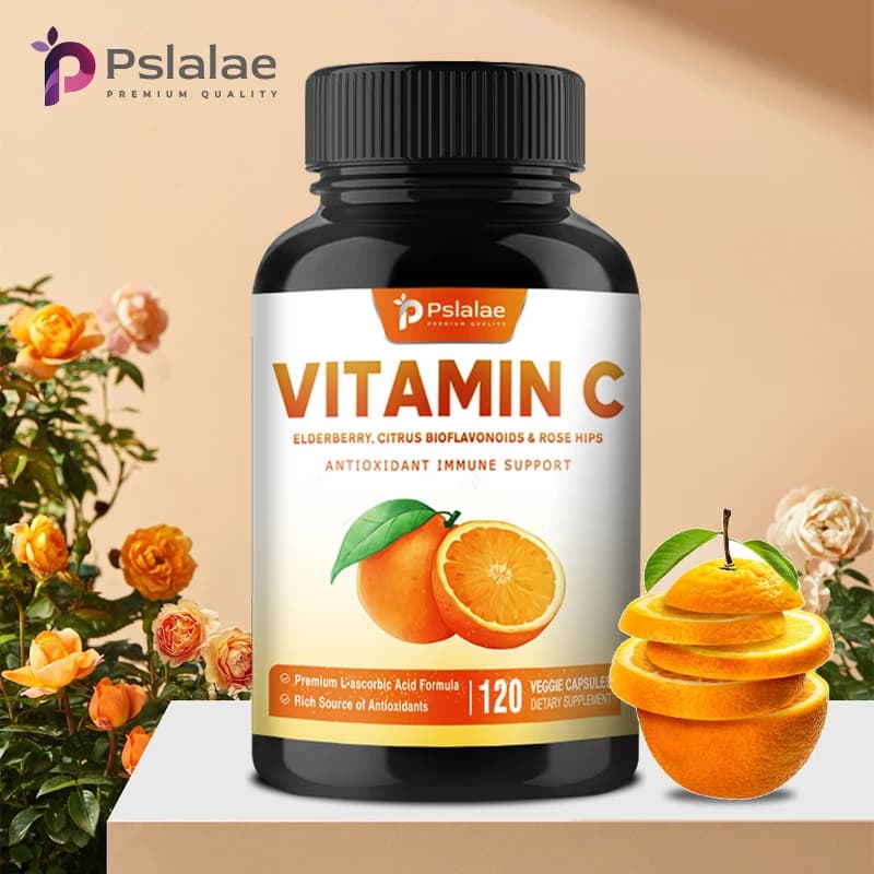 Integratore di vitamina C - Antiossidante, Migliora il tono della pelle opaca, Favorisce la produzione di collagene, Pelle liscia, Rafforza il sistema immunitario, Non-OGM