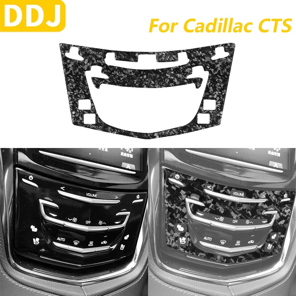 For Cadillac CTS 2014-2019 Black Plan Air Conditioning Central AC Control Panel Trim Covering Auto Accessories Wall decal Interior