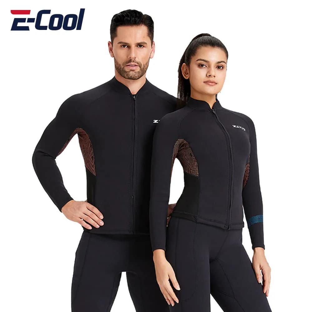 1.5MM Neoprene, 3MM Underwater Jacket for Men and Women, Long Sleeve Jacket for Snorkeling, Surf Jacket for Men, Thermal Fishing and Swimming Clothing