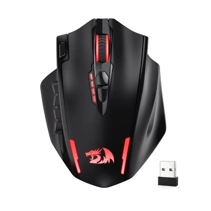 Mouse da Gaming Ottico Wireless Redragon M913 MAX 26000 DPI MMO con 16 Pulsanti Programmabili