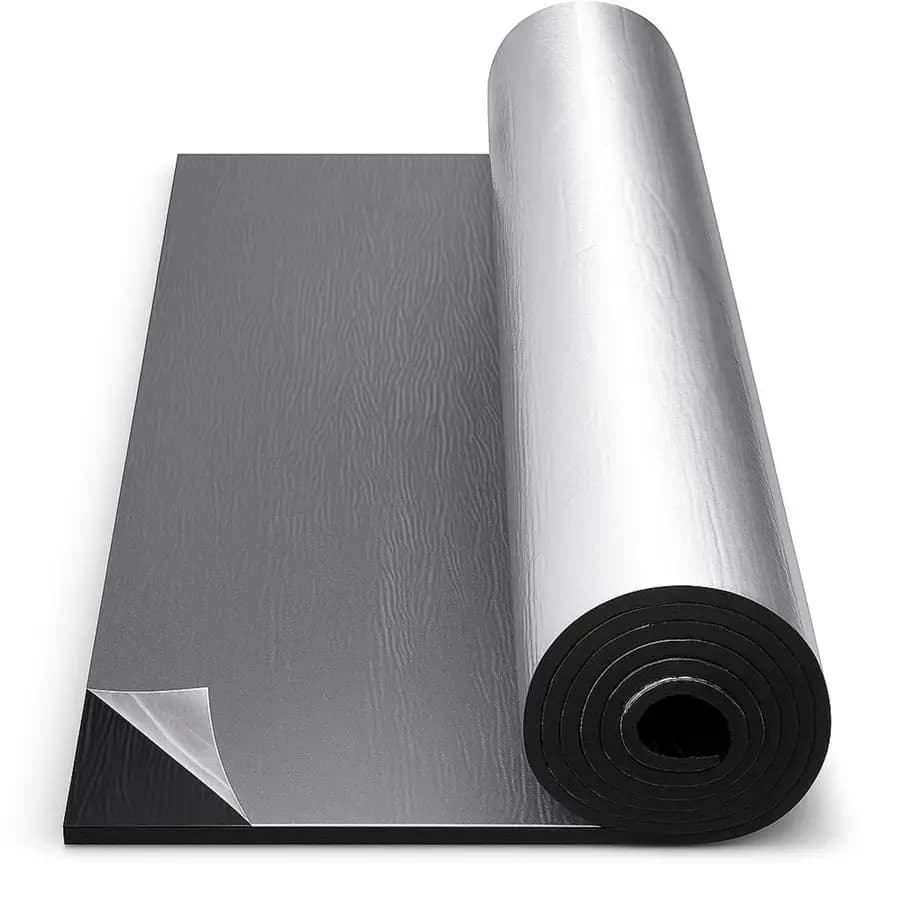 Sound absorbent car cap 47 x 96 inches, 10 mm, self-adhesive thermal insulation for hood, door, roof and engine compartment