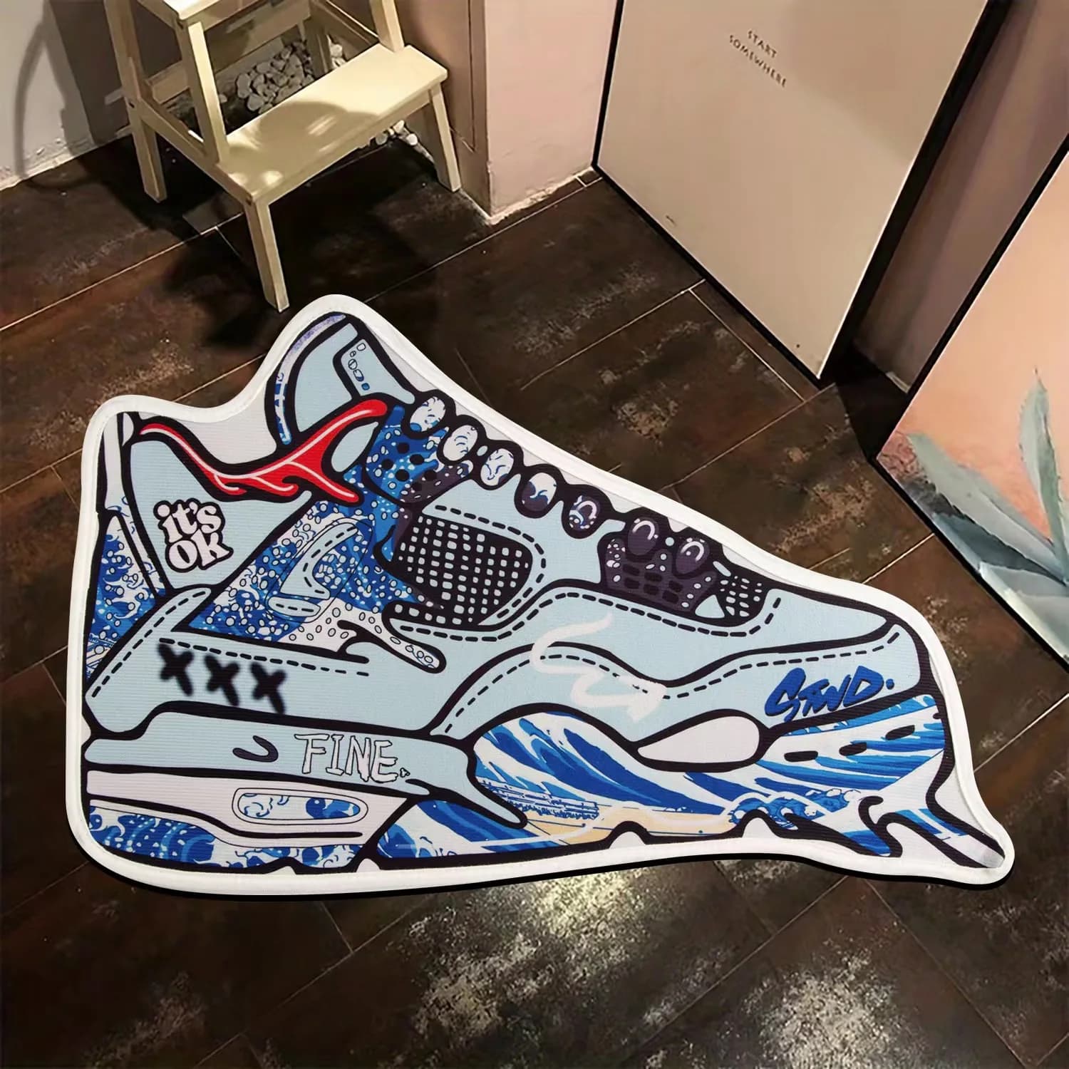 Zerbino Type sneaker Super-absorbent Non-slip Bathroom Mats Entry Mats for Home Kitchen Living Room Mat Outdoor Mat