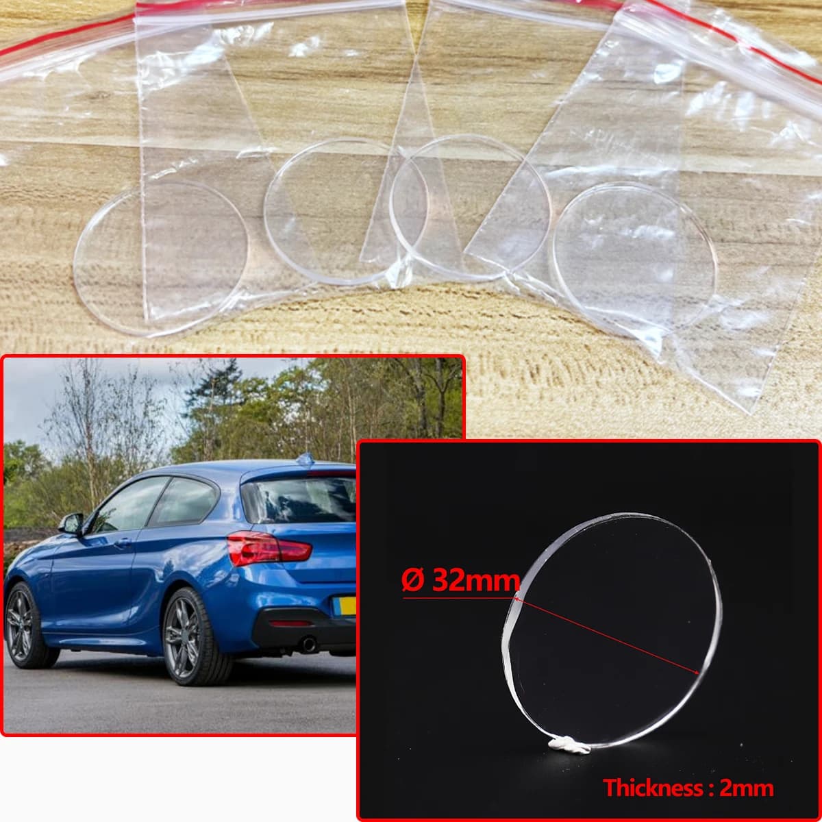 Sensore di luce piovana Gel Pad per BMW SERIE 1 F20 F21 Pellicola adesiva Cuscino in silicone Parabrezza Chip Nastro multiuso Accessori