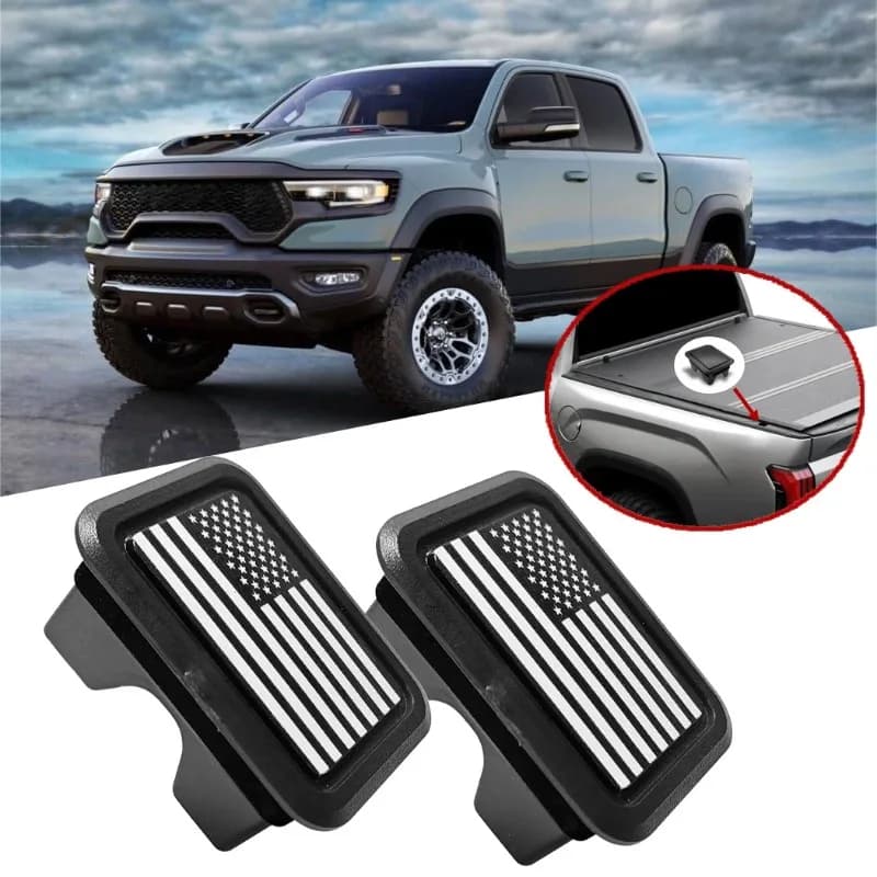 Truck Rear Bed Rail Stake Pocket Cover Stake Pocket Covers For Dodge Ram 1500 2019-2025