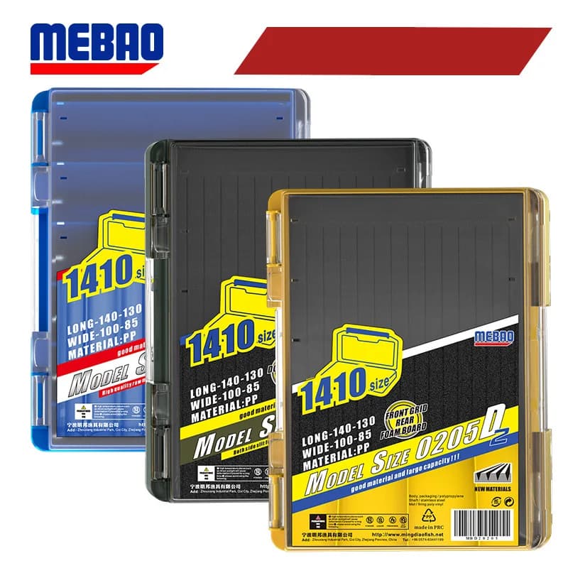 Same box MEIHO fishing accessories box for double face waterproof fishing gear plastic box