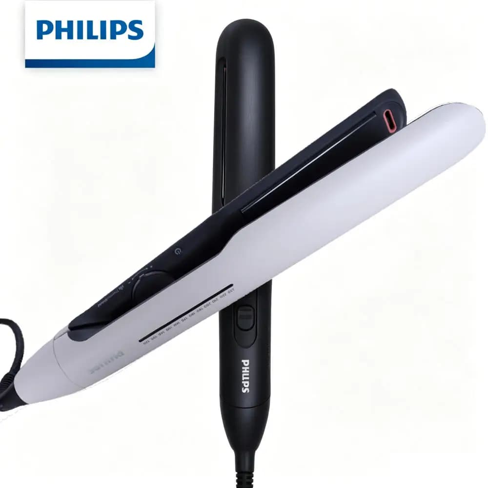 Piastra per Capelli Philips BHS515 con Ioni Negativi, Piastre in Ceramica, Temperatura Regolabile, 2 in 1 per Lisciare e Arricciare