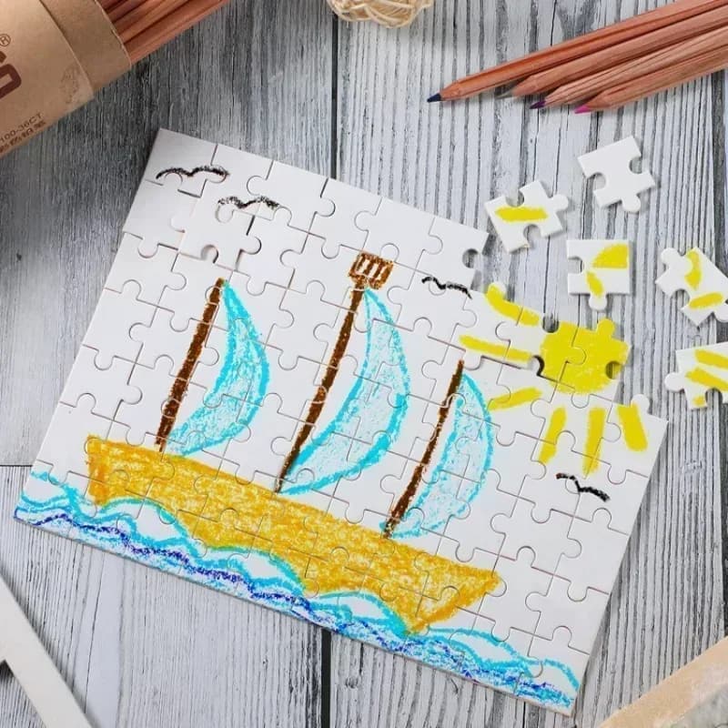 Puzzle in legno per adulti Giocattoli per bambini Pittura Disegno Colorazione vuota Giocattolo Kidcraft Rettangolare arrotondato a forma speciale