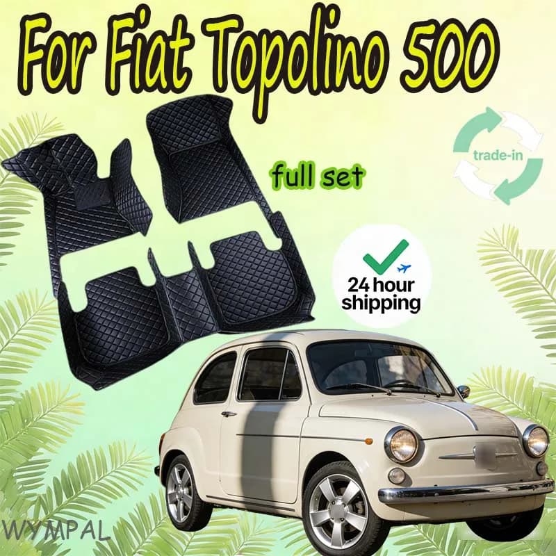 Tappetini auto di LUSSO per Fiat Topolino 500 2012 2011 Accessori per interni auto