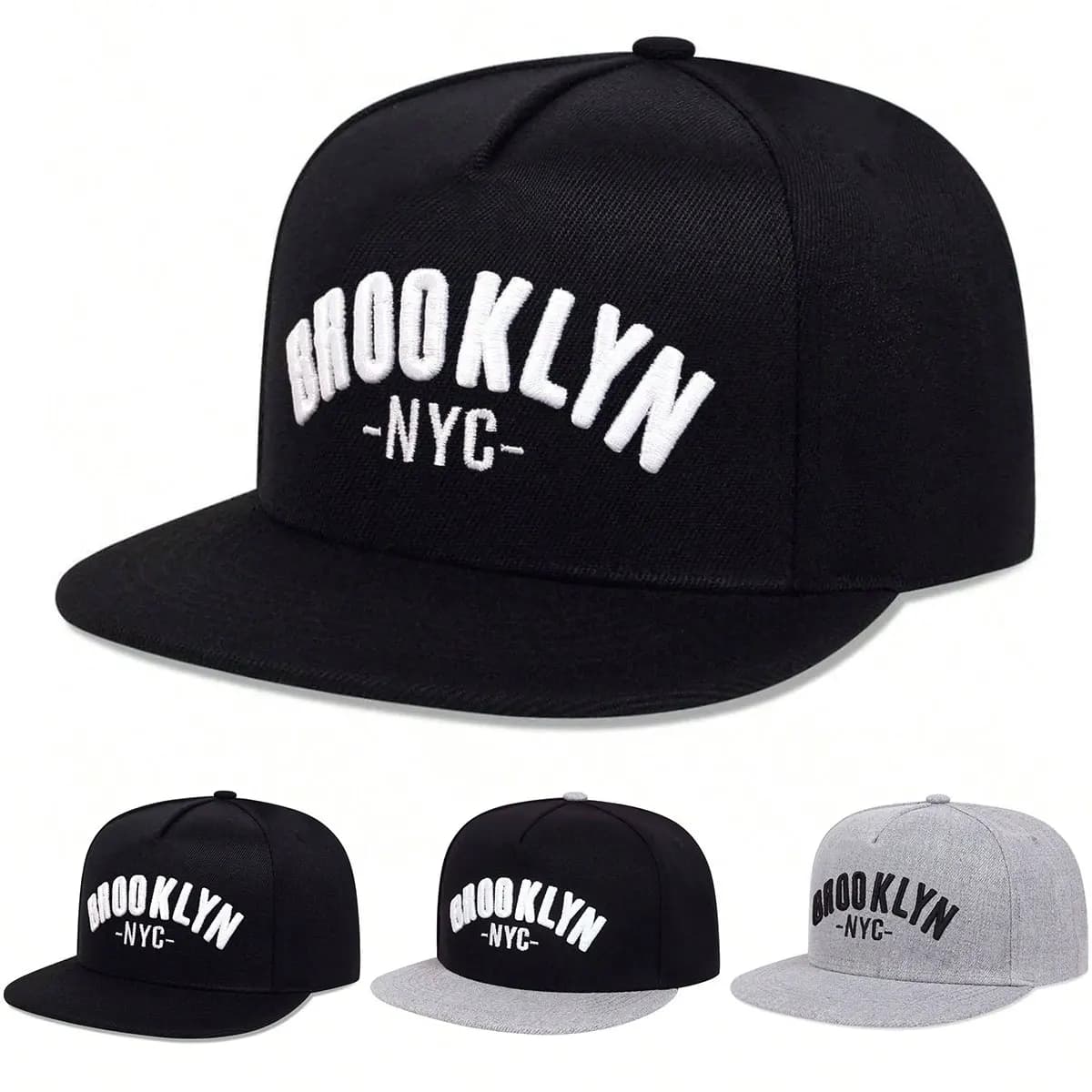 Cappelli hip-hop ricamati BROOKLYN unisex Primavera e autunno Berretti da baseball casual regolabili per esterni Cappello per protezione solare Berretto sportivo