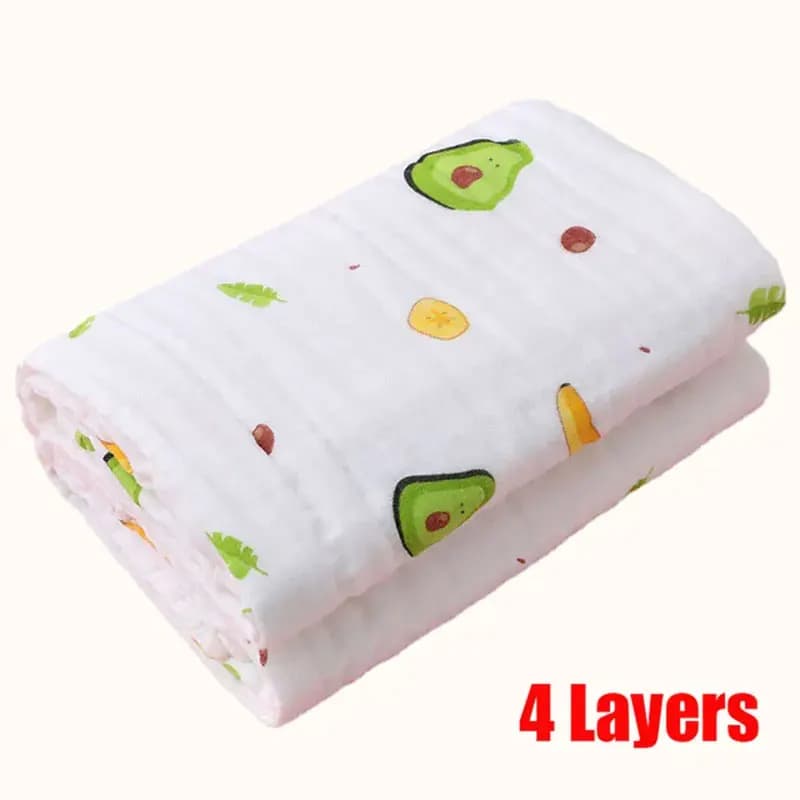 Children's Bath Towel Cotton blanket for girl boy for newborn baby bathrobe 4 layers gauze face cloth baby belt