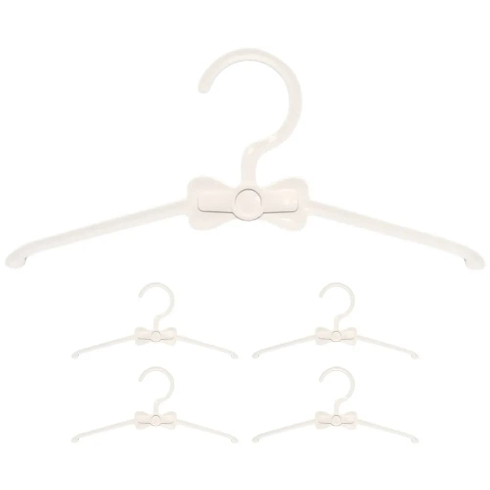 5 small plastic clothes hangers for baby clothes and pets, wardrobe organizer