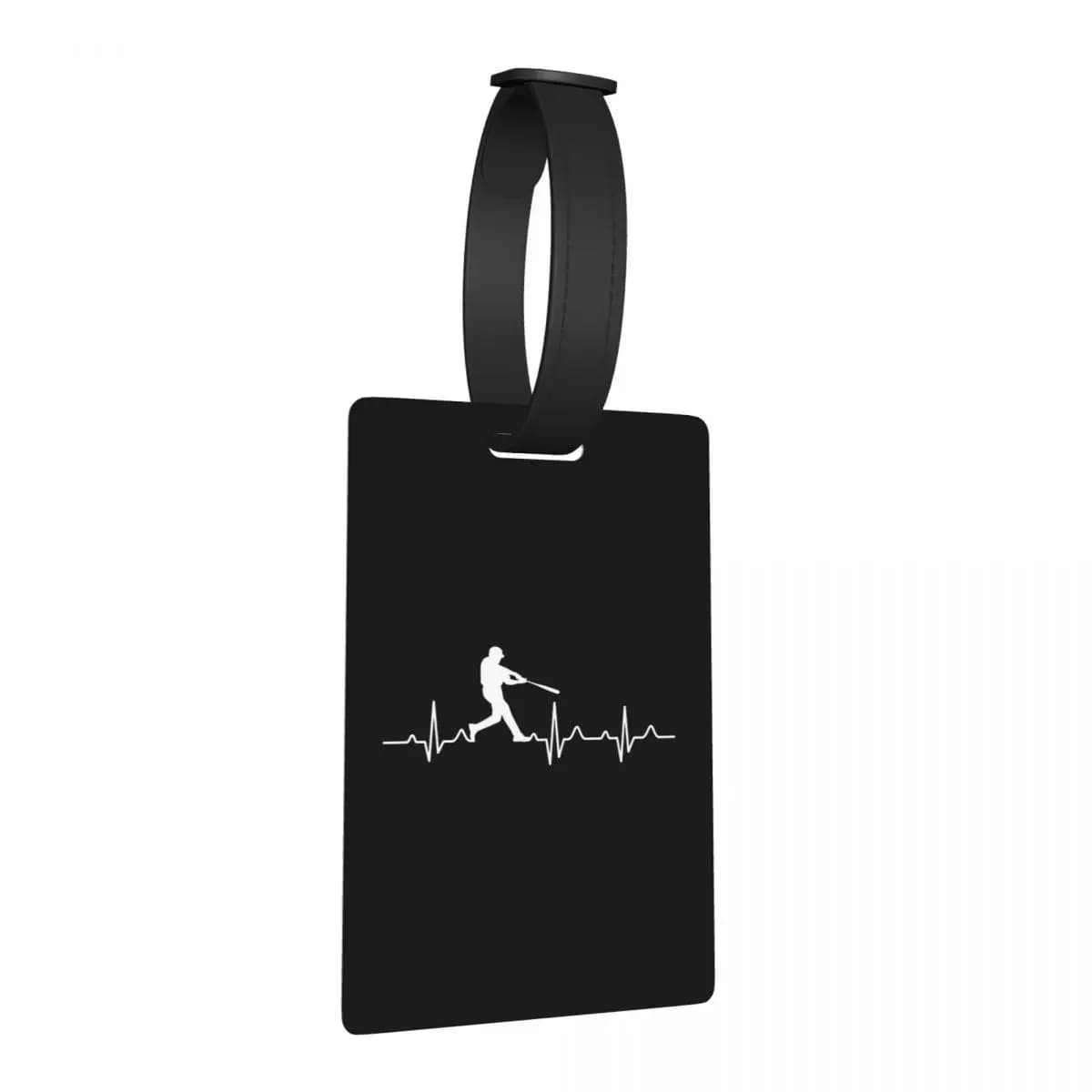 Etichette per Bagagli con Battito Cardiaco di Giocatore di Baseball, Accessori per Valigie, Etichetta per Bagaglio da Viaggio, Porta Nome e Indirizzo