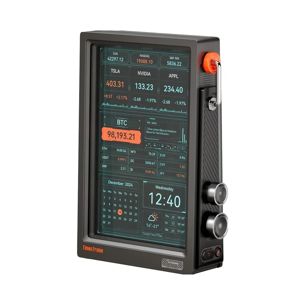 Divoom Times Frame WiFi 10.1\" Cornice digitale 64 GB Display trasparente App gratuita Foto Video Condivisione Quadranti orologio personalizzati