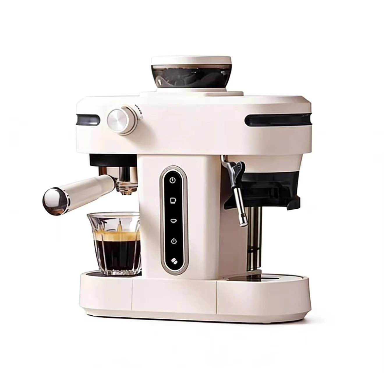 K1-plus Dual-Star Semi-automatic Espresso Coffee Maker with Integrated Grinder Touch Control for Household Commercial Use