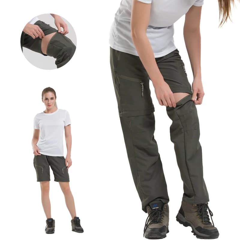 (S-5XL) Men's and women's fast drying convertible trekking pants with detachable zipper pocket for cycling/fishing/traveling/moving shorts