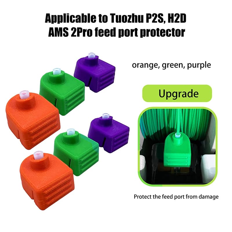 4 pezzi per P2S H2D AMS 2 Pro protezione porta alimentazione stampante 3D accessori di aggiornamento durevoli e resistenti al calore