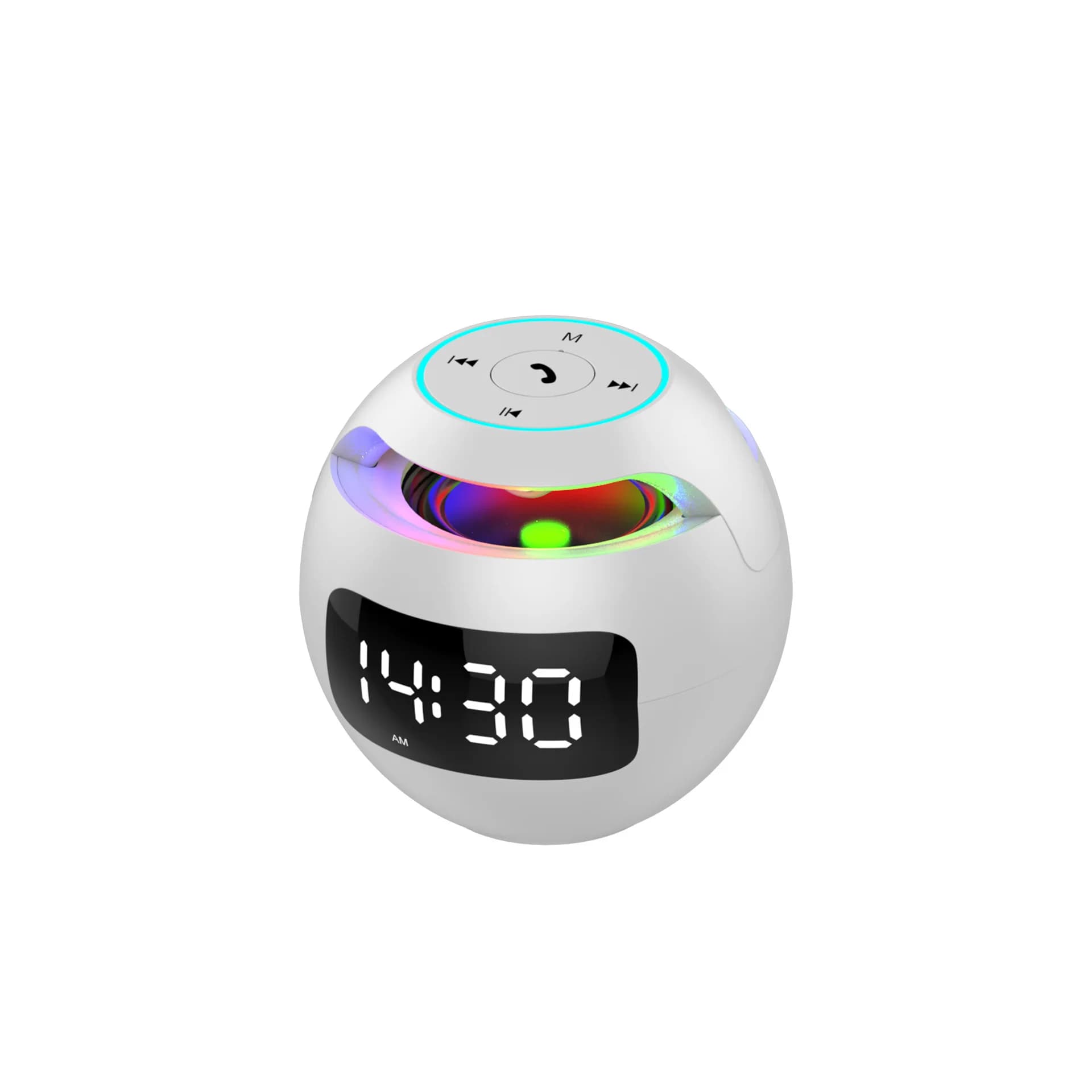 Altoparlante Bluetooth a forma di orologio, mini portatile, con slot per scheda, piccolo cannone in acciaio, audio per computer