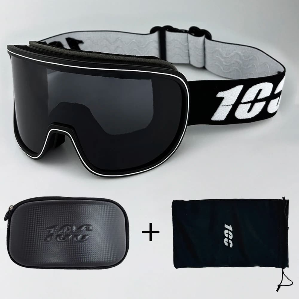100 Occhiali da sci Uomo Occhiali da snowboard Donna Inverno Occhiali da sole da neve all'aperto UV400 Doppi strati Lenti Anti-Fog Occhiali da sci