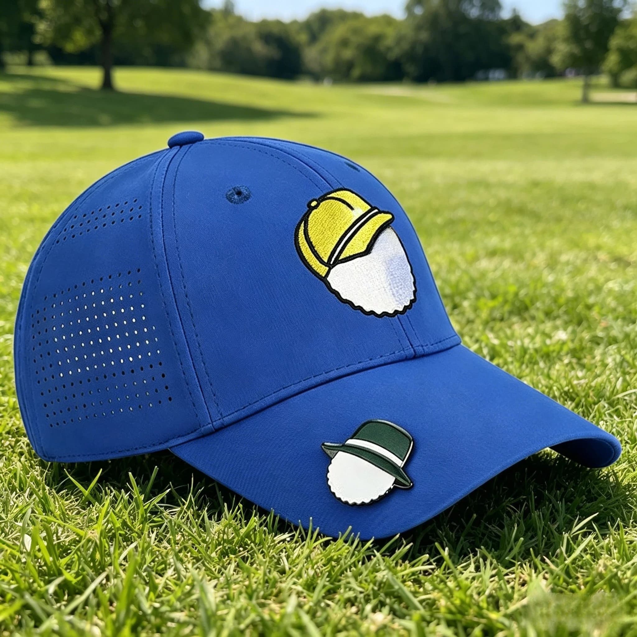 Outdoor Sports Embroidered Golf Cap, Comfortable Soft Fabric Adjustable Golf Hat for Golf Running Travel