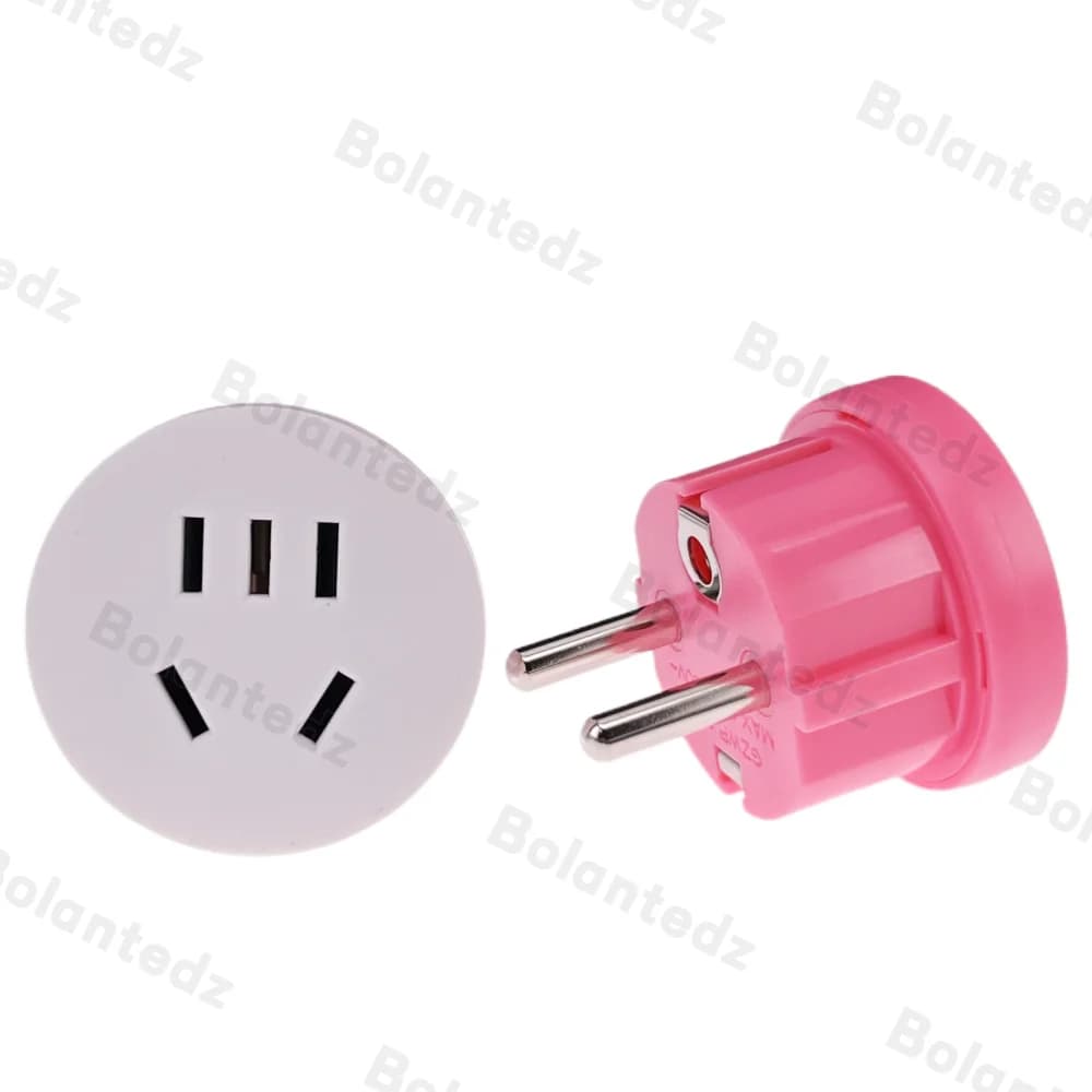 Bolantedz 1Pcs Travel EU plug Converter Adapter 250V AC Travel Charger Wall Power Plug Socket With Home Adapter