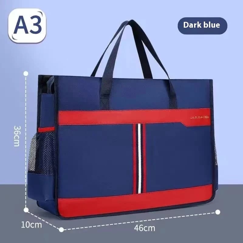 Borsa A3 alla moda, grande custodia per documenti con cerniera, organizer portatile per cartelle di archiviazione da donna