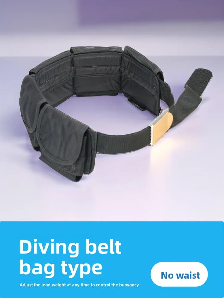 6-Pocket Dive Weight Belt with Quick-Release – Durable Nylon Pouch Belt for Scuba Diving, Snorkeling & Spearfishing