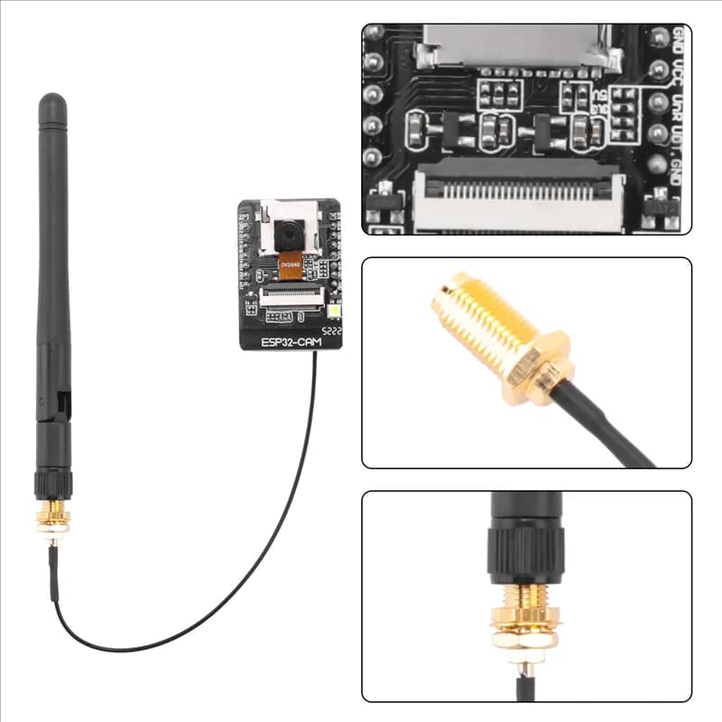 ESP32-CAM-MB USB ESP32 Seriale A Wifi ESP32 CAM Scheda di Sviluppo CH340G 5V Bluetooth + Telecamera OV2640 + Antenna 2.4G IPX-AU47