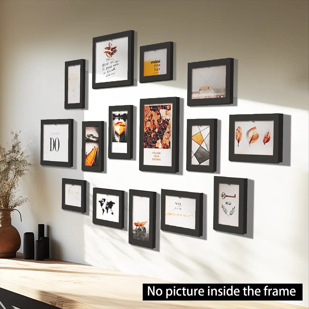 15 pz/set cornici per foto per immagini cornice per foto da parete cornice in legno per appendere a parete decorazioni per feste di matrimonio regalo commemorativo