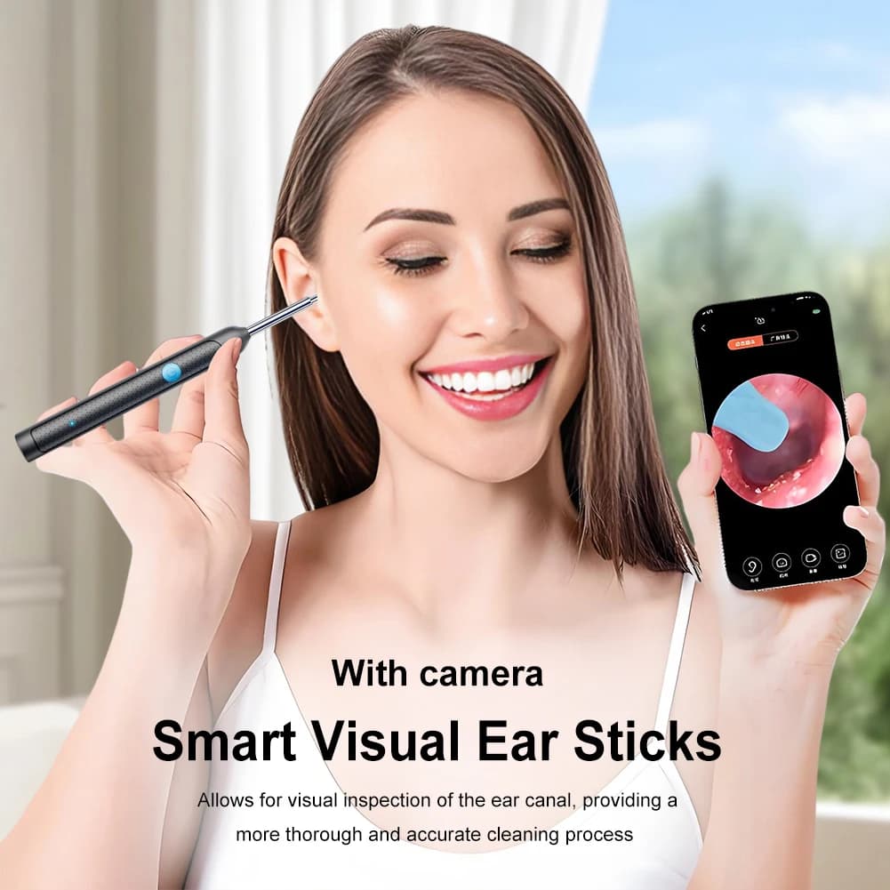 Smart Visual Ear Cleaner Set with Camera Otoscope Endoscope Rechargeable Endoscope Earpick Healthcare Set