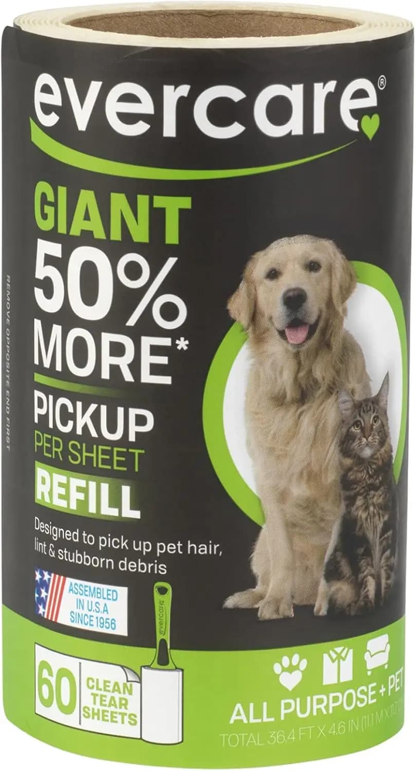 Rullo Levapelucchi Gigante a 60 Strati per Rimozione Peli di Animali Domestici, Strumento di Pulizia Efficiente