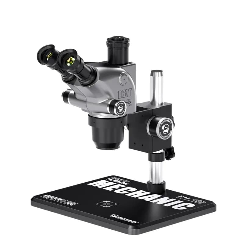 MECHANIC D67T-B11 Trinocular Microscope 6.5X-75X Zoom Industrial Thermal 4K Camera For Mobile Phones Motherboard Repair tools