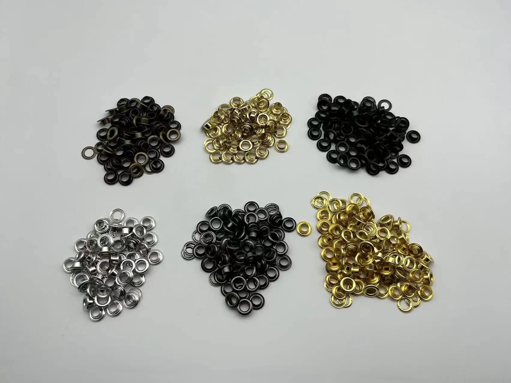 500 Set Solid Brass round Eyelets for Fashion Accessories gold Eyelets for down Jackets Quilt Covers Curtains Hats Bags