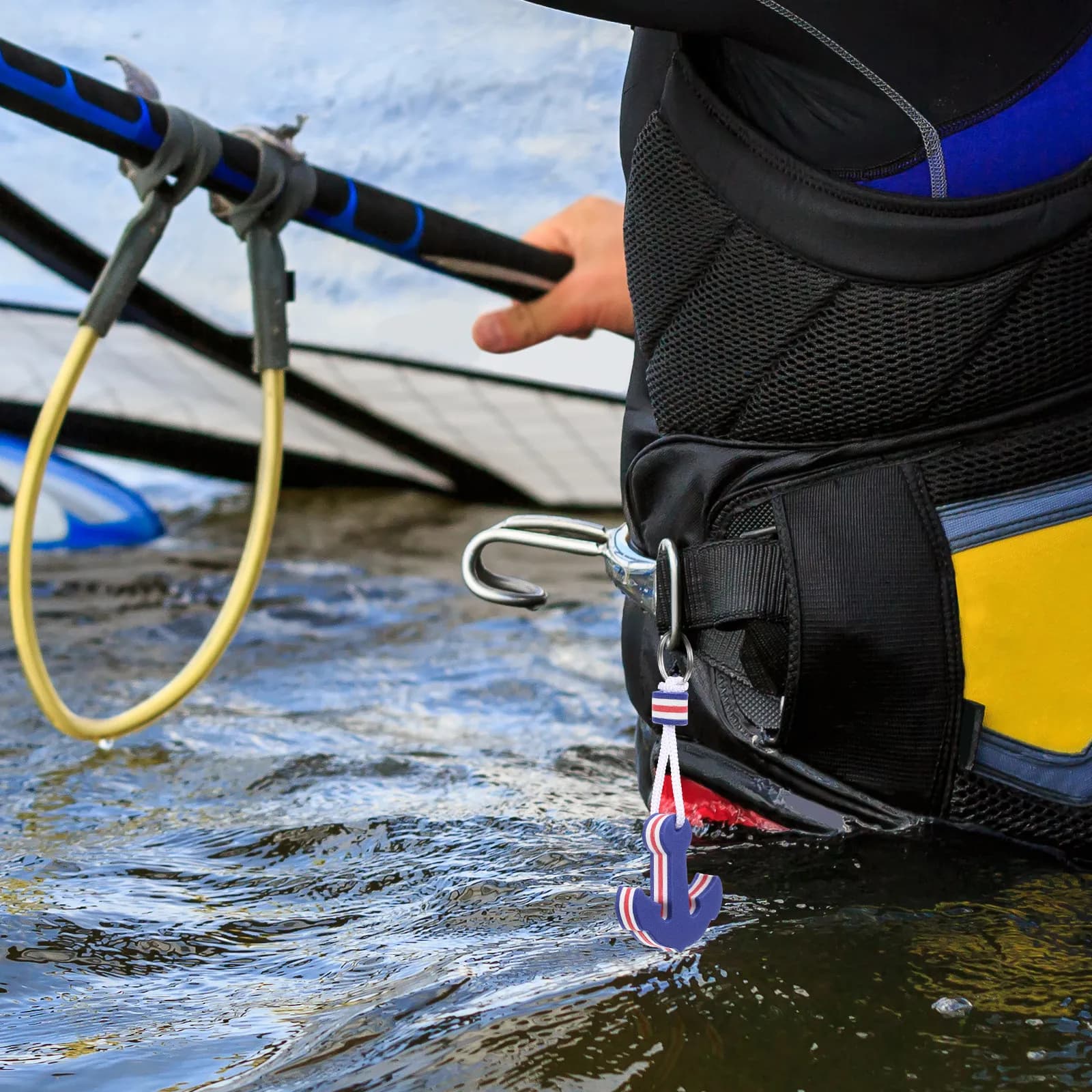 Set di 2 Portachiavi Galleggianti a Forma di Delfino in EVA, Impermeabili e Leggeri per Nautica, Kayak e Canoa