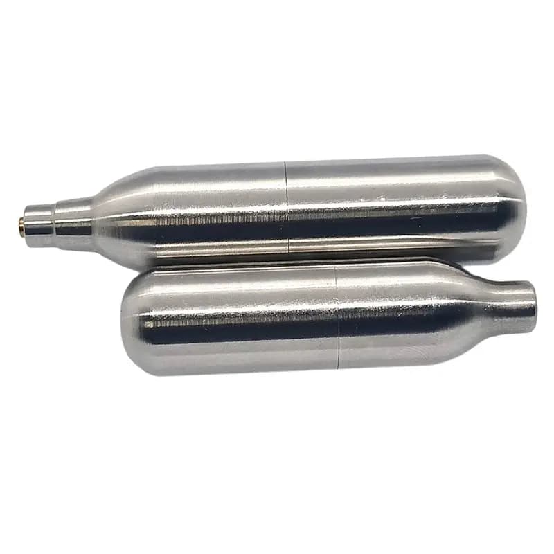 AA05 Bombola di Acciaio ad Alta Pressione 12G Ricaricabile, Capsula CO2 Riutilizzabile, Cartuccia CO2 per Sistema di Gonfiaggio BB Gas Boback