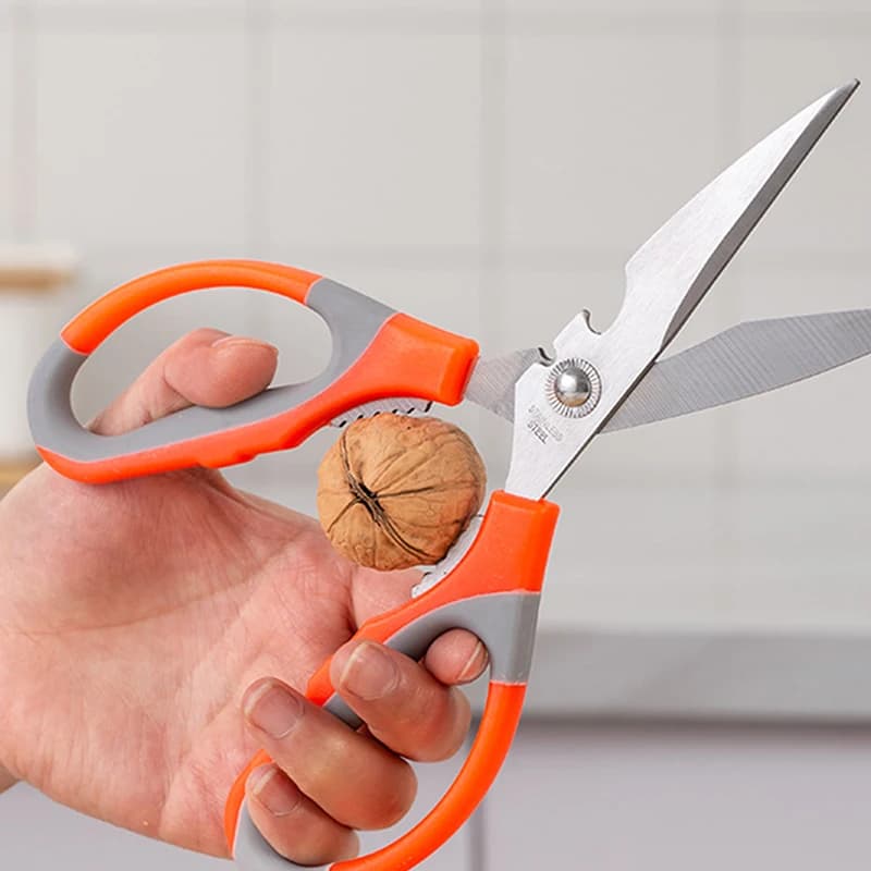 Forbici da cucina multifunzionali per uso domestico in acciaio inossidabile, forbici per ossa di pollo, forbici resistenti per barbecue