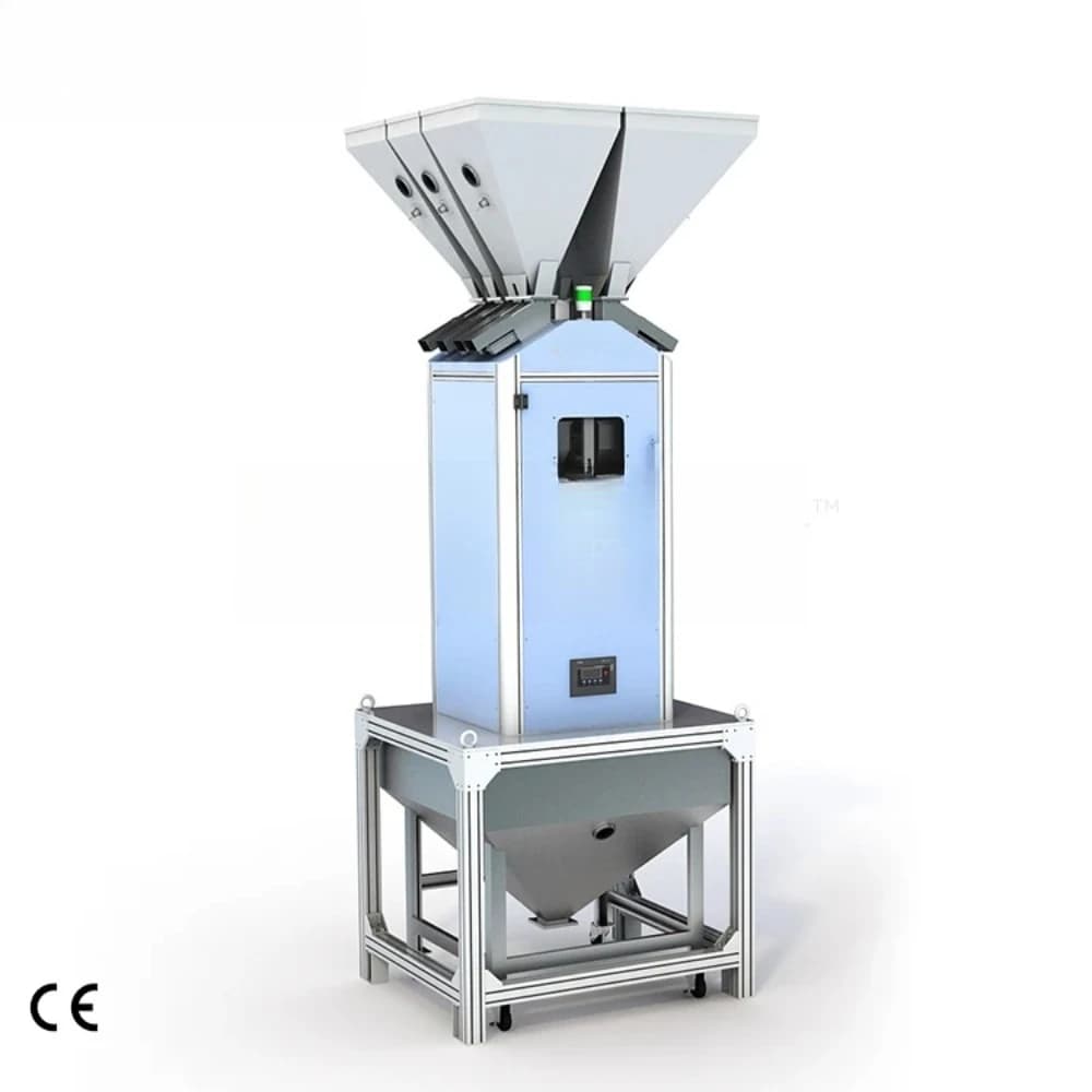 Automatic Plastic Raw Material Mixing Pellet Gravimetric Batch Blender Resin Vertical Plastic Granules Mixer Machine