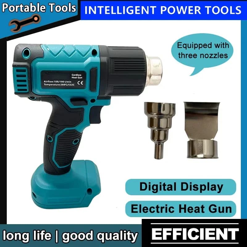 Adatto per pistola termica Makita Pistola ad aria calda senza fili Pistola termica elettrica portatile industriale con temperature regolabili