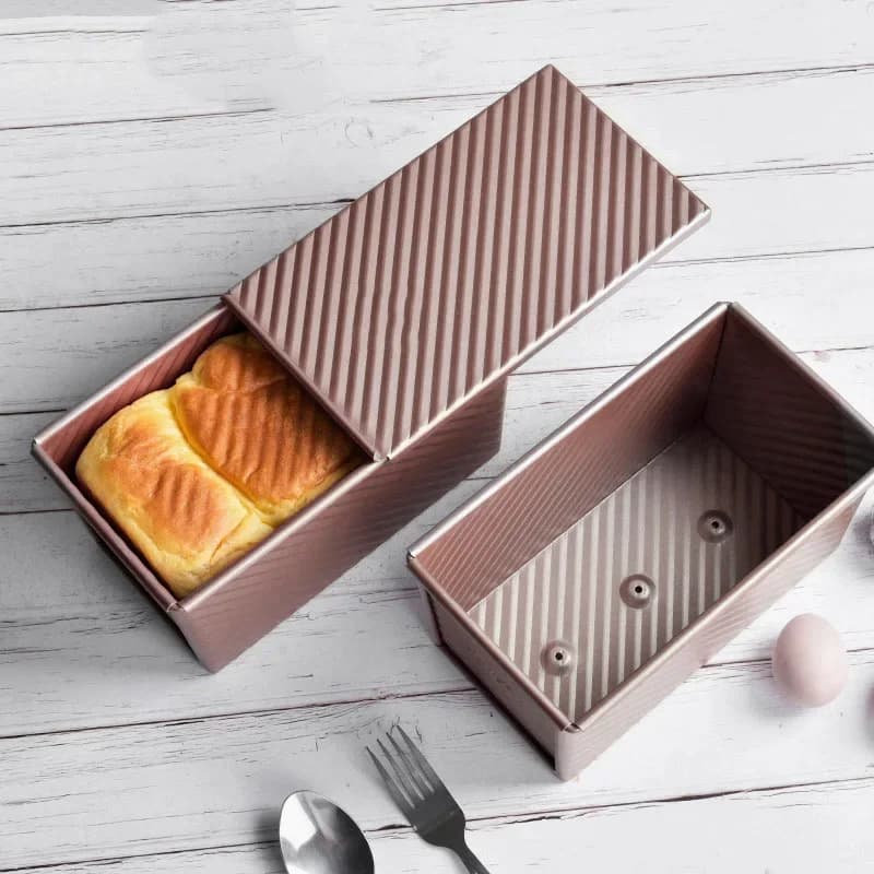 Teglia antiaderente da 1 pezzo con coperchio per pane perfettamente al forno - Bakeware sicuro per la cucina domestica - Strumento di cottura facile da pulire