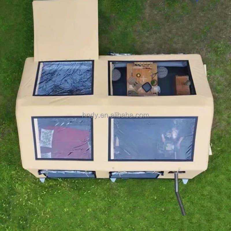 Grande Tenda Gonfiabile in PVC Impermeabile per Campeggio all'Aperto con Pompa d'Aria per 5-8 Persone