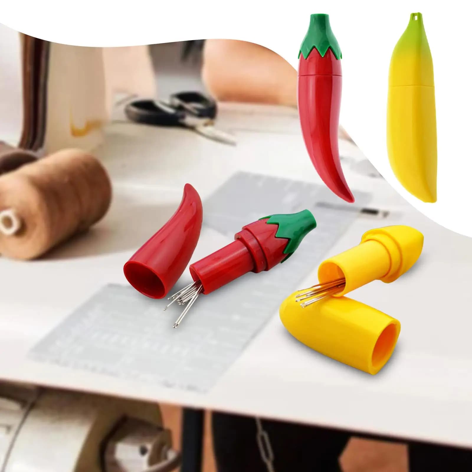 2x organizer creativo per la casa con tubo per ago da cucito per strumenti artigianali su misura