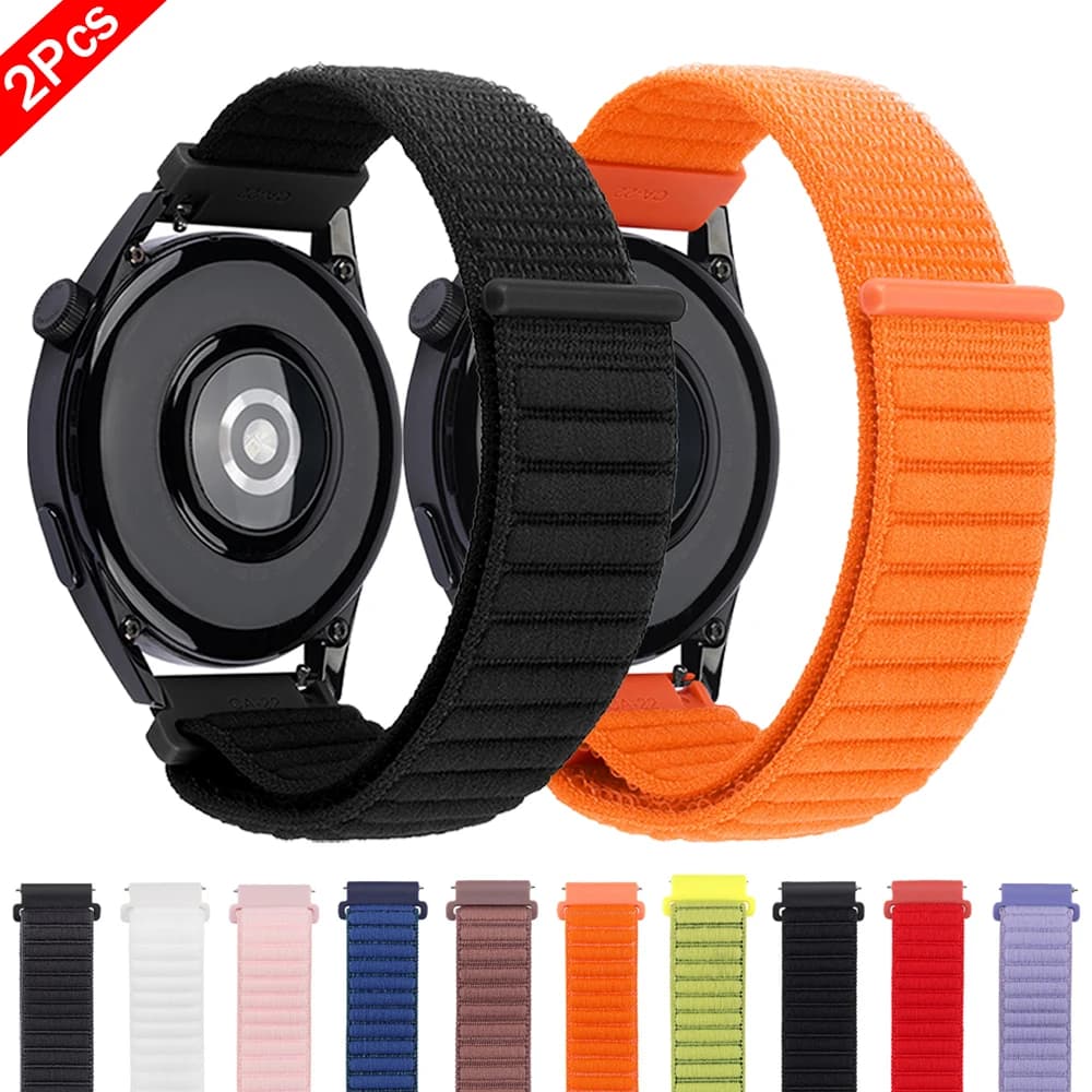 Cinturino sportivo in nylon da 20mm 22mm per AMAZFIT BIP6 5 GTR/GTS 4 3 2e Active/BALANCE 2 Bracciale traspirante per HUAWEI WATCH GT5 4 3 Band