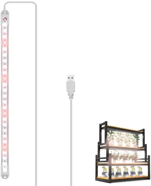 Striscia LED a Spettro Completo per Piante da Interno, Luci per Piante Simili al Sole per Idroponica, Succulente, Verdure e Fiori