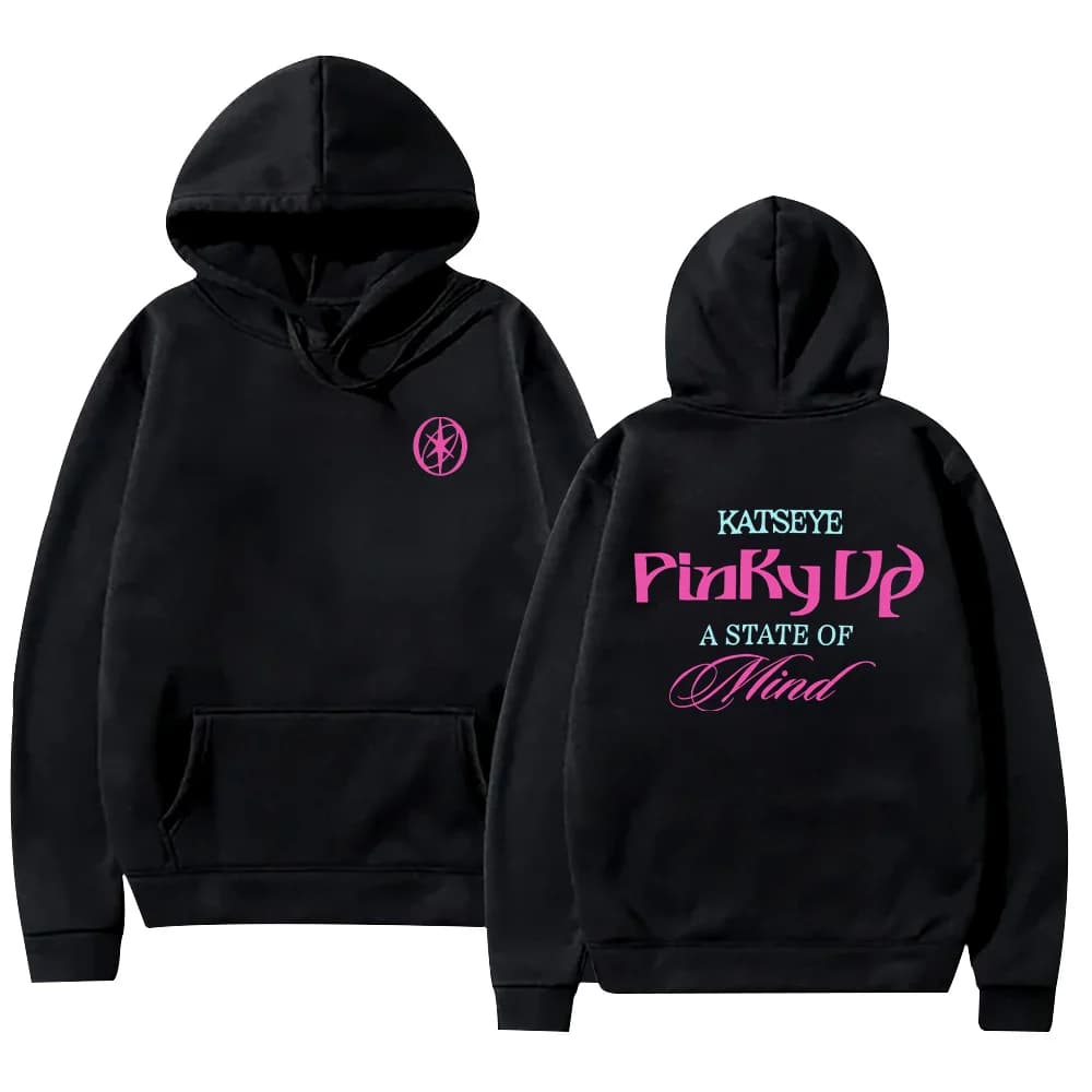 Felpa con Cappuccio Y2k per Uomo e Donna, Stampa PINKY UP Kpop Katseye, Felpa Trendy in Pile Oversize, Tuta Streetwear, Regalo per Fan
