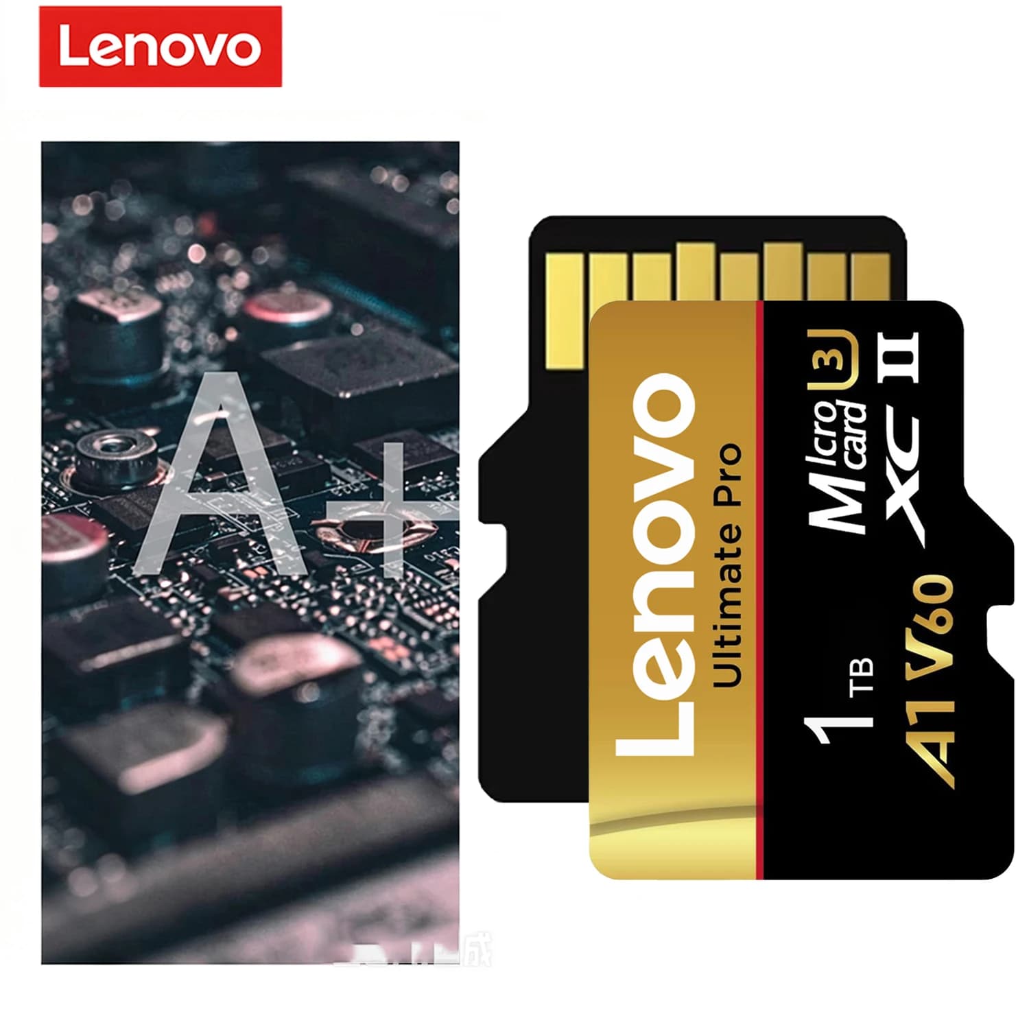Scheda di memoria Lenovo Micro SD ad alta velocità 64GB 128GB 256GB 512GB 1TB U3 V60 TF Flash Card per monitoraggio, altoparlanti, UAV, fotocamera