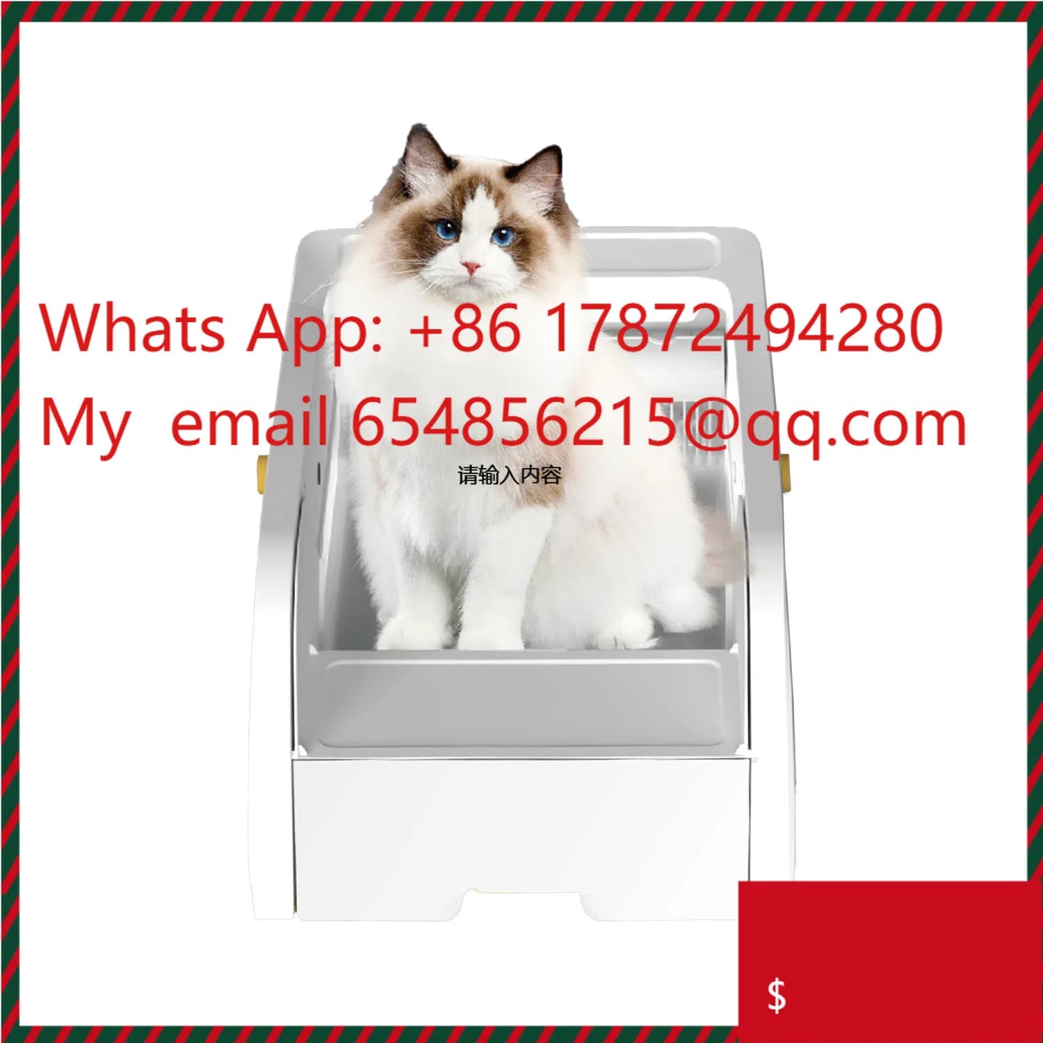 Prodotti elettronici Macchinari App per chiamate vocali Lettiera per gatti autopulente automatica controllata da WiFi Toilette per gatti aperta