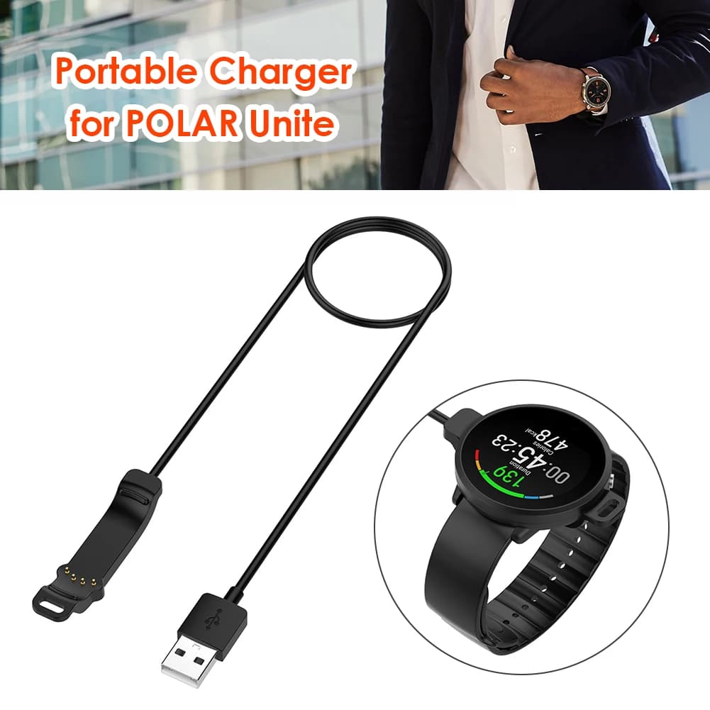 1 m smartwatch charging cable, USB power cord for POLAR United