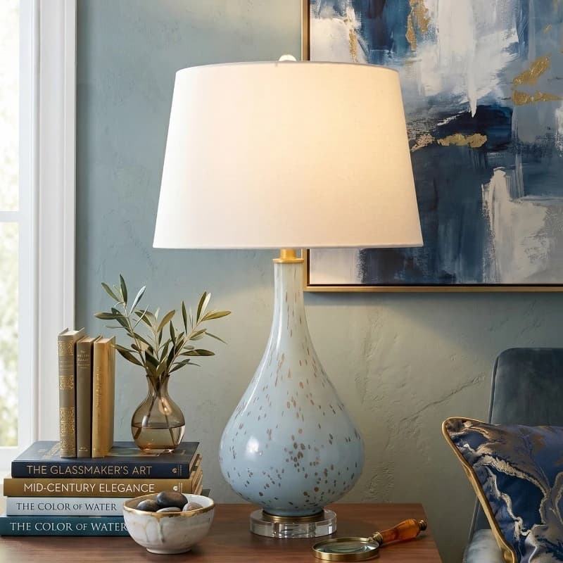 American PastoralFloor Lamps Textile Crafts LED Standing Light Villa Living Room Reception Room Hotel Decoration Home Desk Lamp