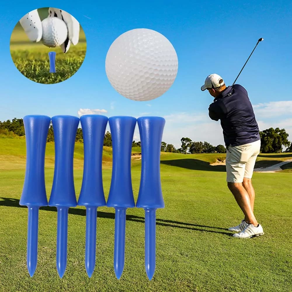 100 Pezzi Tee da Golf in Gomma da 68mm, Sostituzione in Plastica per Tee da Golf Professionali, Tee da Golf Durevoli Anti-smarrimento per Pratica, Accessori da Golf