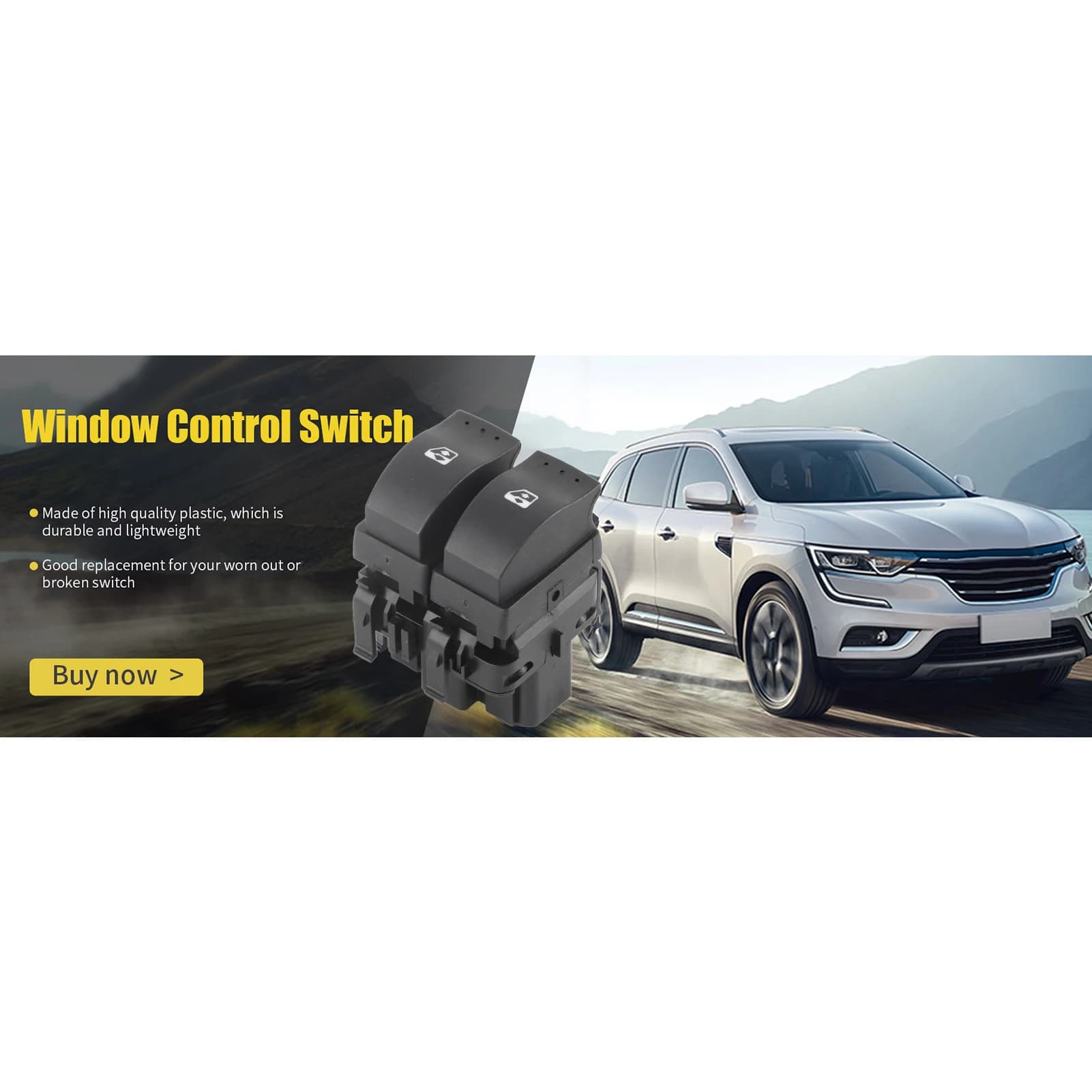 Doppio pulsante di comando alzacristallo elettrico per finestra doppia per Clio II 2 8200 060 045 Controllo finestra doppia